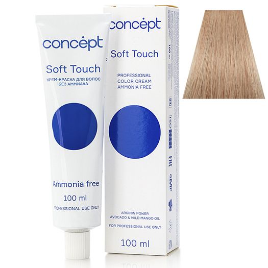 Cream hair dye without ammonia 9.37 blond very light golden brown Soft Touch Concept 100 ml